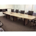 Light Maple 13' Tapered Boardroom Conference Table